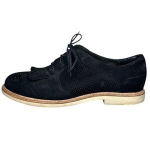 Ugg Bernett Kiltie Black Suede Leather Loafers Size 8 1/2